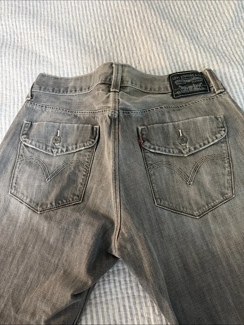 514 Levi's Gray Straight Jeans - Faded Wash